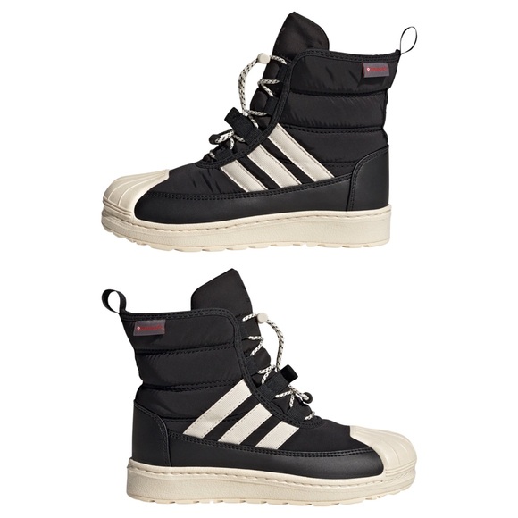 ADIDAS • Little Kids Originals Superstar 360 2.0 Boots Black Includes Box - Picture 4 of 8